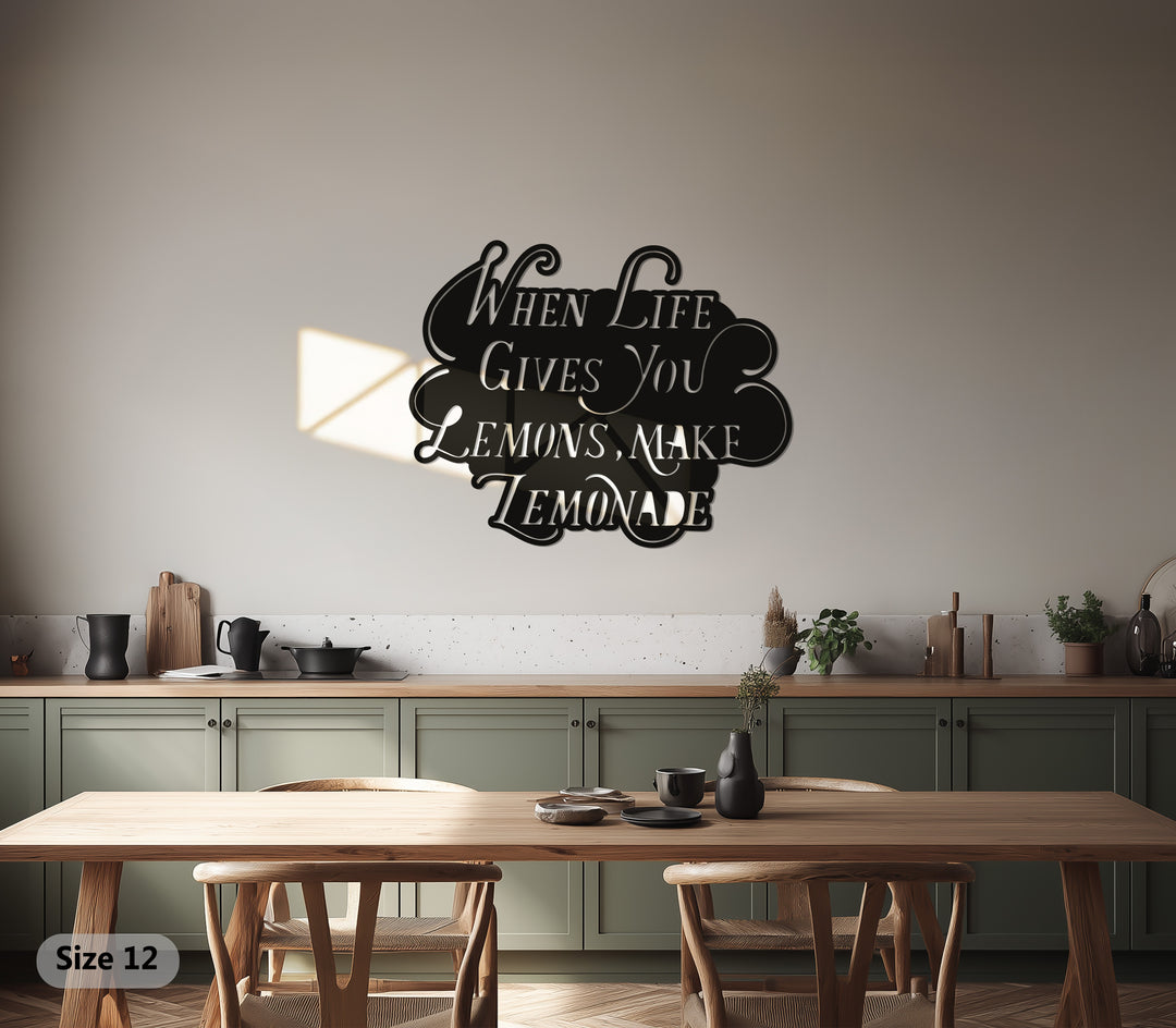 When Life Gives You Lemons – Inspirational Kitchen Metal Wall Art