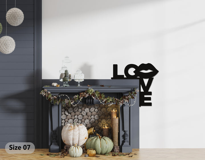 Love metal wall art piece for elegant home decoration