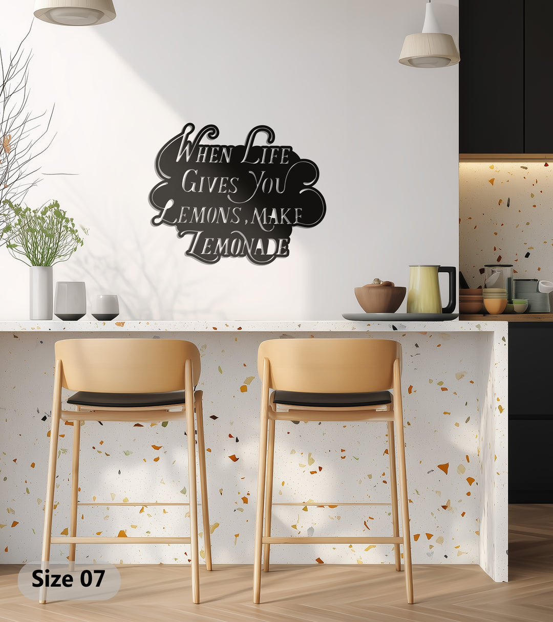 When Life Gives You Lemons – Inspirational Kitchen Metal Wall Art