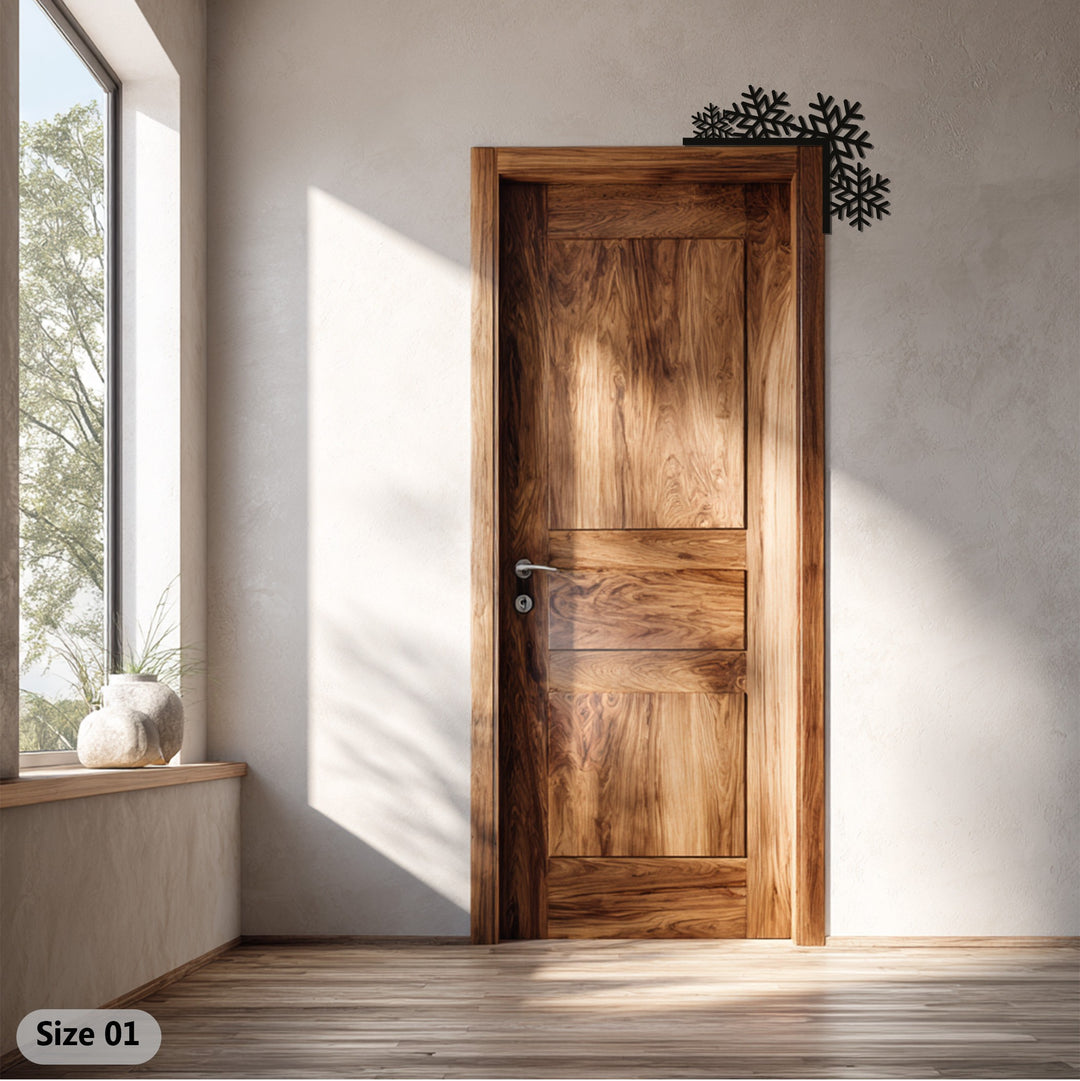 رقاقات ثلجية متجمدة – ديكور معدني للمدفأة