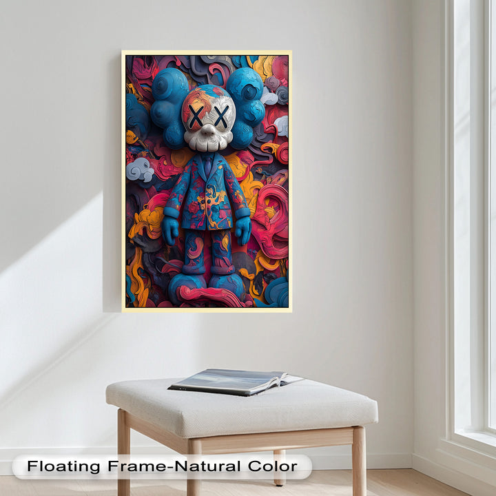 In Chaos gekleidet – KAWS Ölgemälde