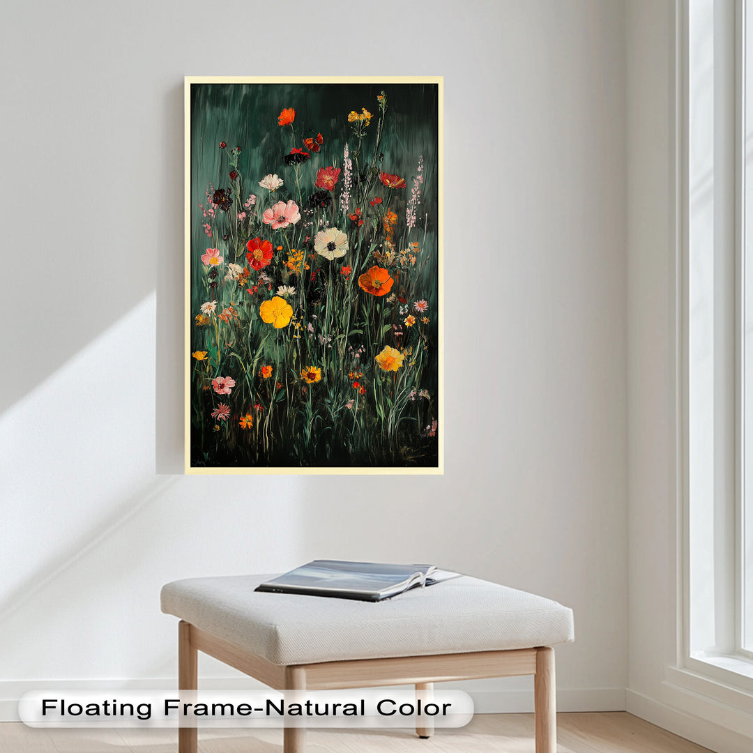 Wild Meadow Bloom – Colorful Field Flowers Flower Oil Painting