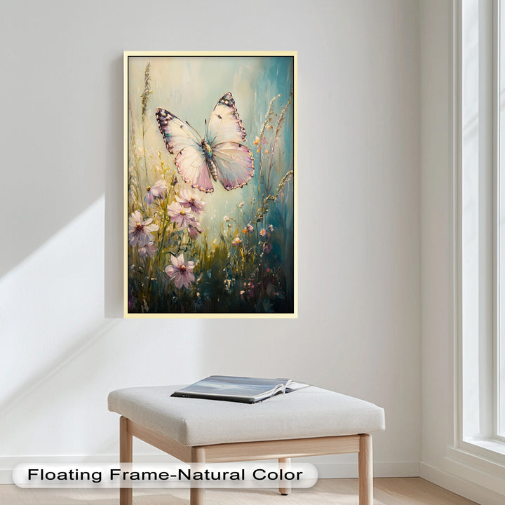 Butterfly Among Wildflowers – Animal Oil Painting
