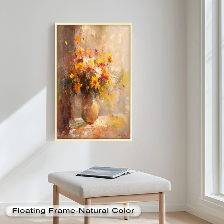 Sunlit Harmony – Vibrant Wildflower Still Life Flower Oil Painting