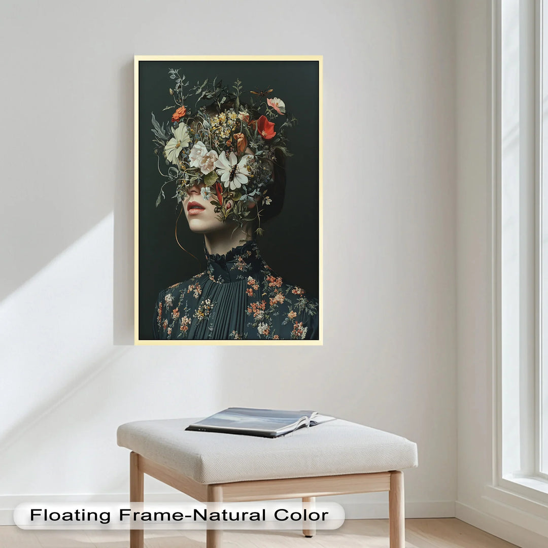 Floral Reverie – Surreal Botanical Portrait Oil Painting - MyPhotoStation