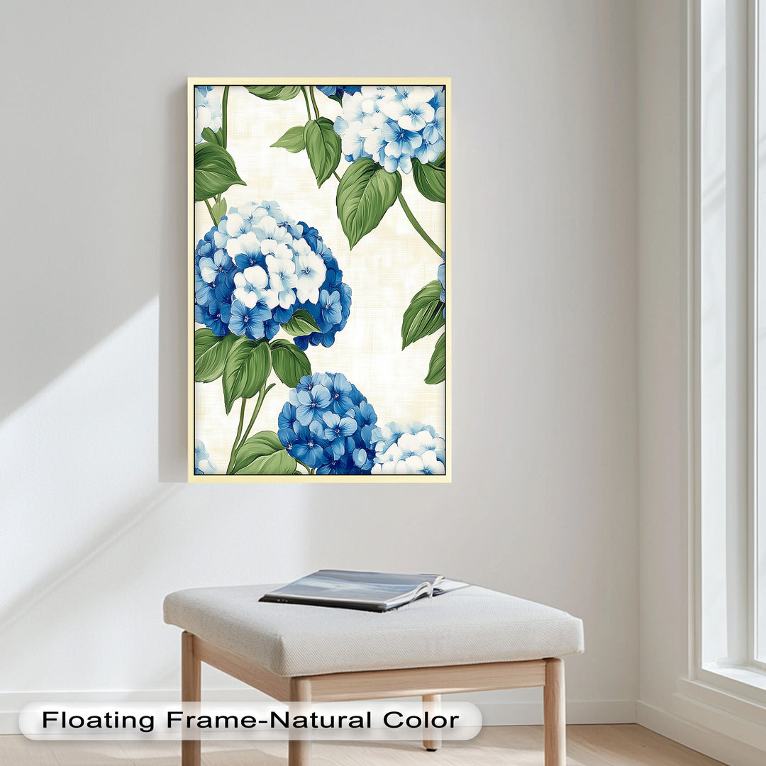 Blue and White Blooming - Flower Oil Painting