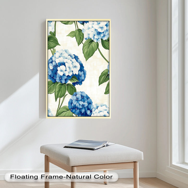 Blue and White Blooming - Flower Oil Painting