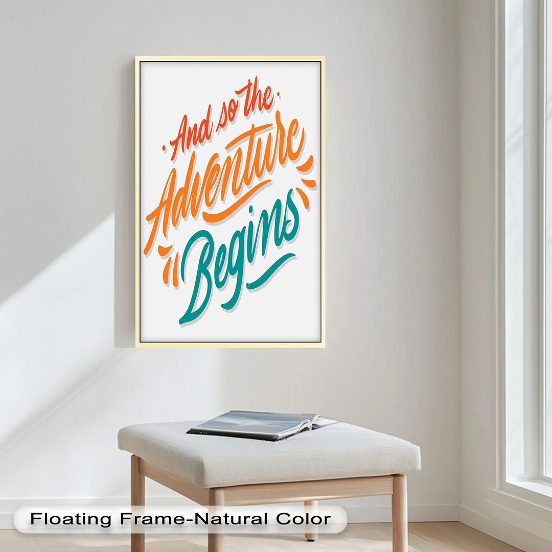 Uplifting Wall Art Oil Painting – Colorful Quote for Life’s New Chapters
