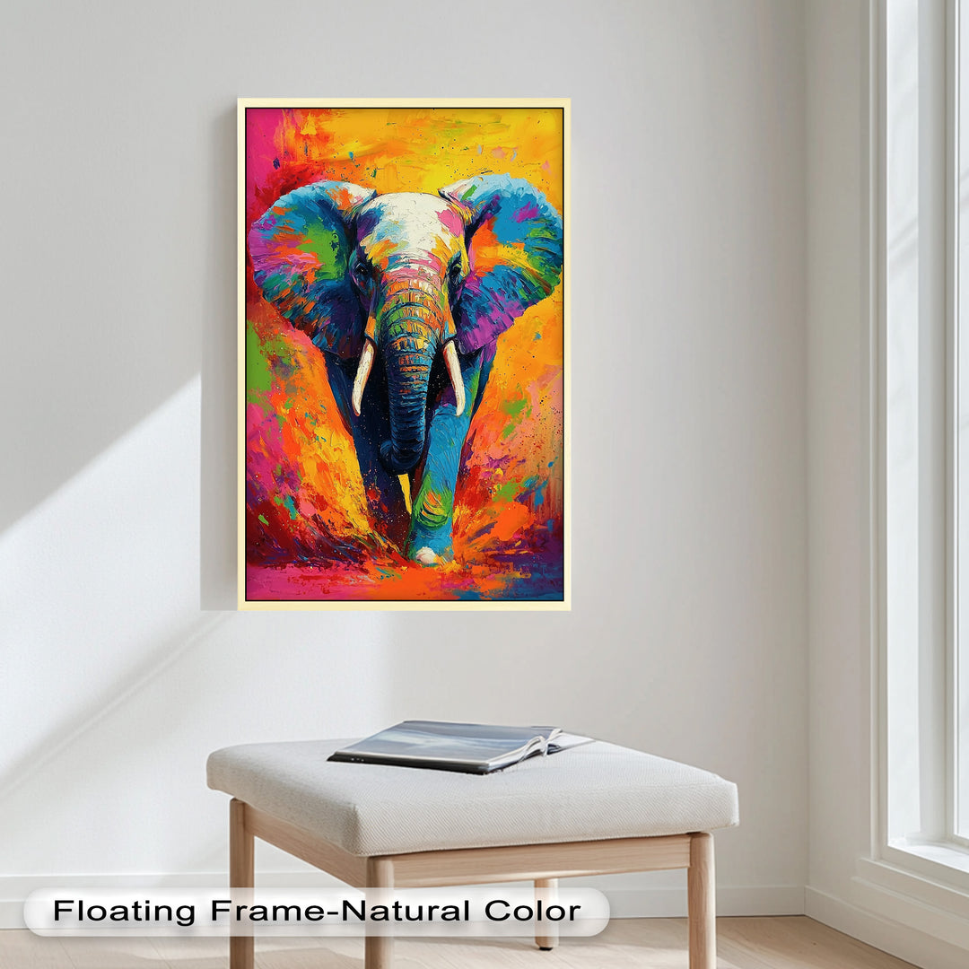 Color Explosion Elephant - Animal Oil Painting