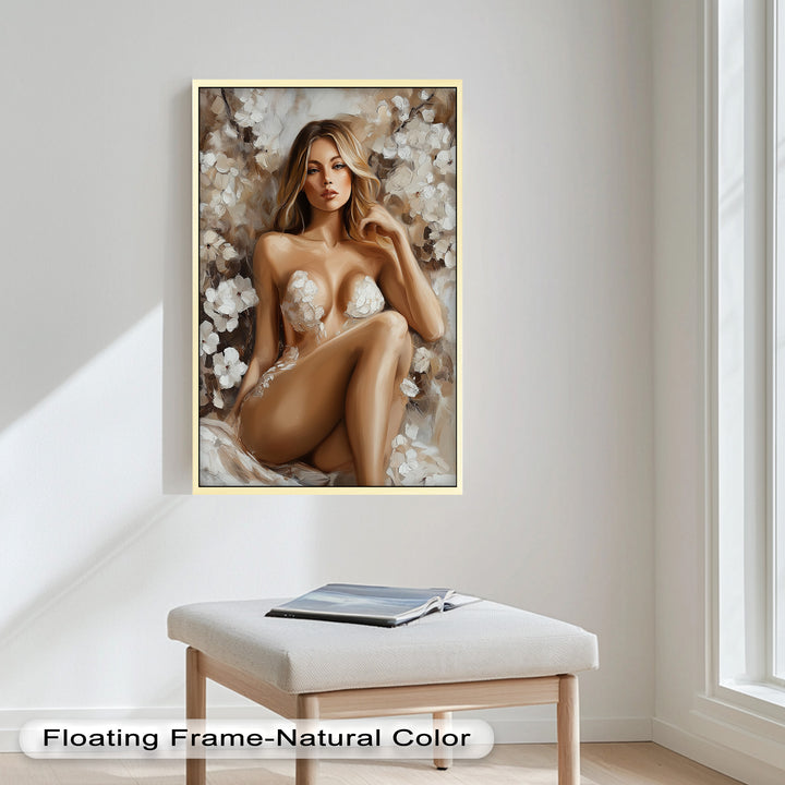 Blossom Muse – Romantic Nude Oil Painting
