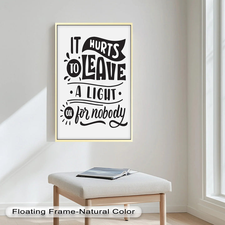 Leave a Light On – Typography Oil Painting - MyPhotoStation