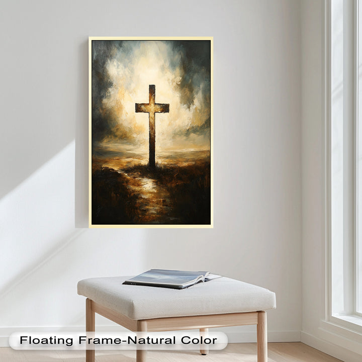 Licht der Erlösung – Christliches Kreuz Ölgemälde