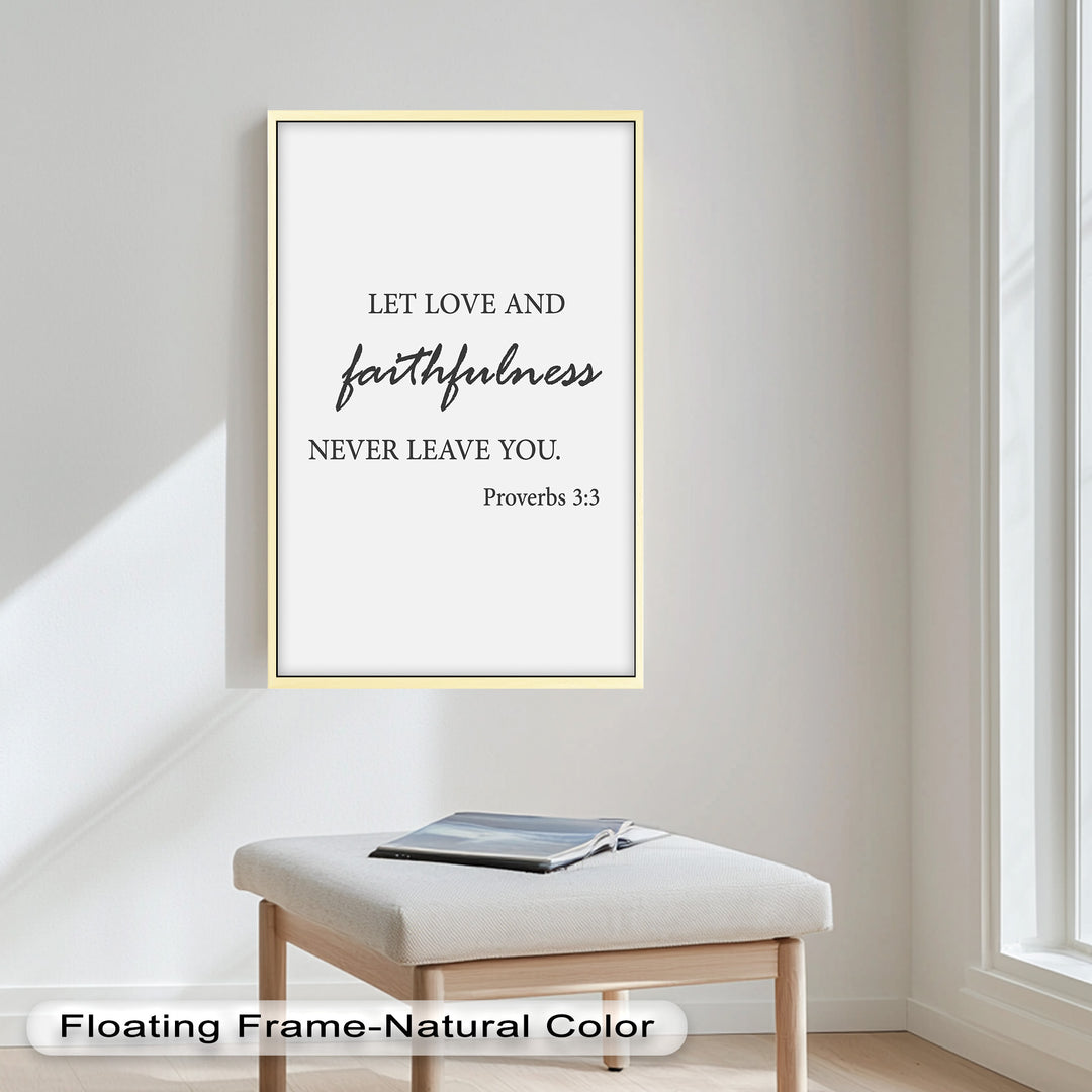 Let Love and Faithfulness – Bible Verse Oil Painting