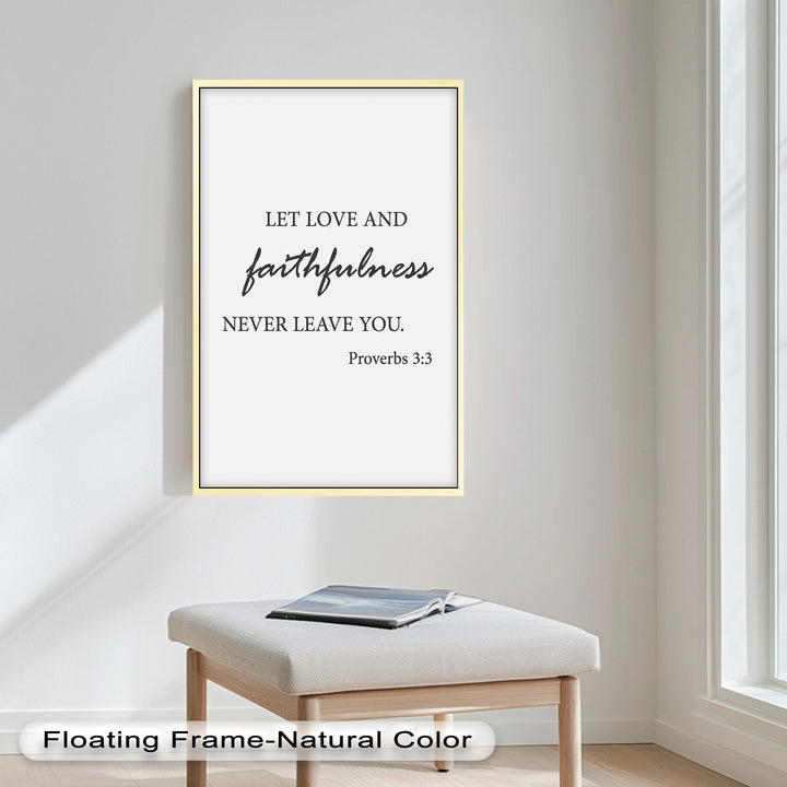 Let Love and Faithfulness – Bible Verse Oil Painting