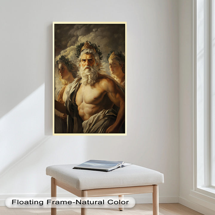 Zeus zwischen den Wolken - Mythologie Ölgemälde