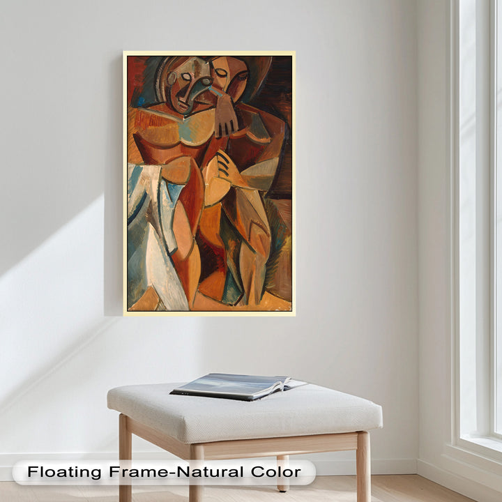 Embrace in Earth Tones – Picasso Oil Painting