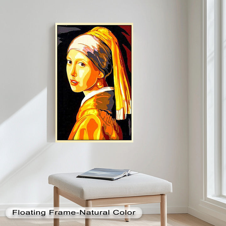 Modern Interpretation of Girl with a Pearl Earring - Renaissance Oil Painting