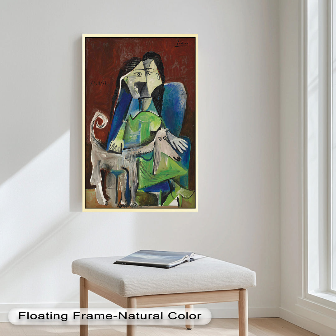 Woman with Afghan Hound – Picasso Oil Painting