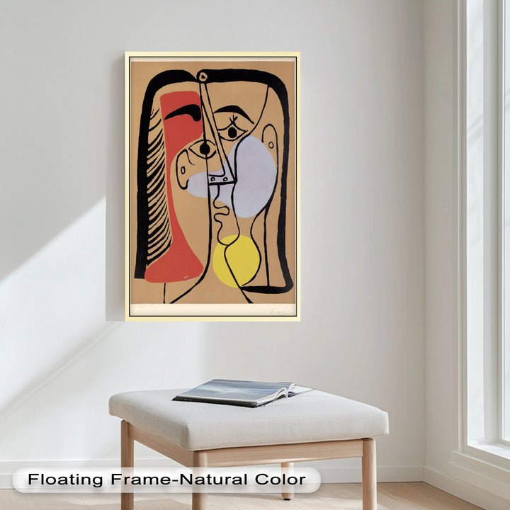 Fragmented Gaze – Minimalist Cubist Portrait Picasso Oil Painting