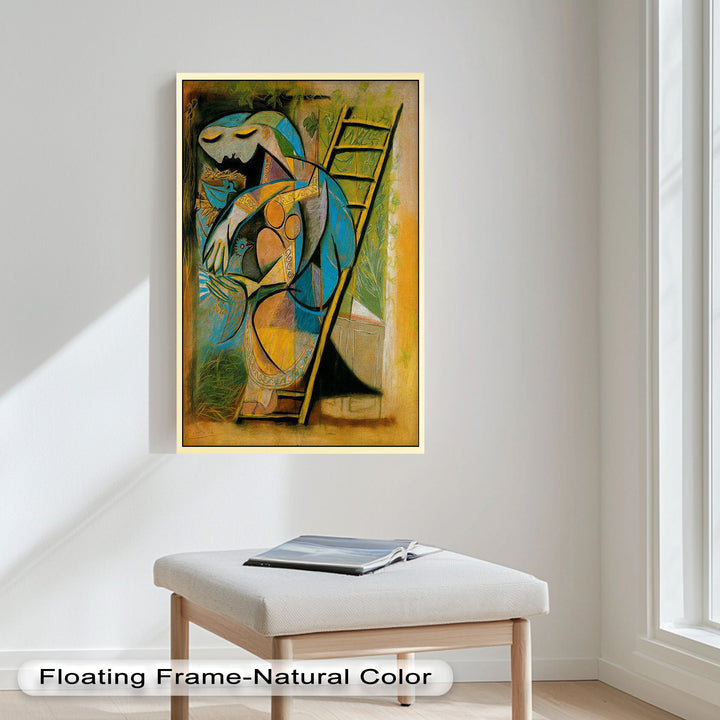 The Nesting Spirit – Cubist Mother and Bird Picasso Oil Painting