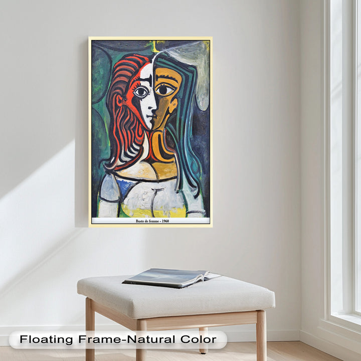 Dual Gaze – Buste de Femme Inspired Picasso Oil Painting