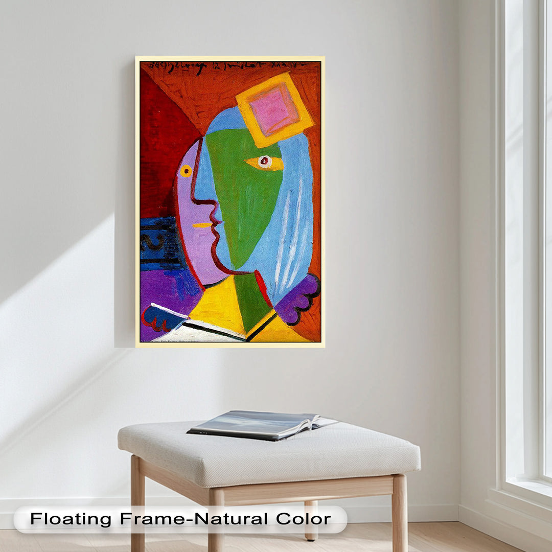 Vibrant Duality – Picasso-Inspired Abstract Oil Painting