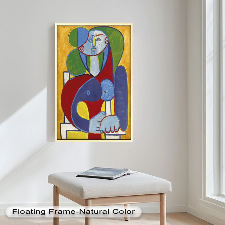 Color Harmony – Abstract Seated Woman Picasso Oil Painting