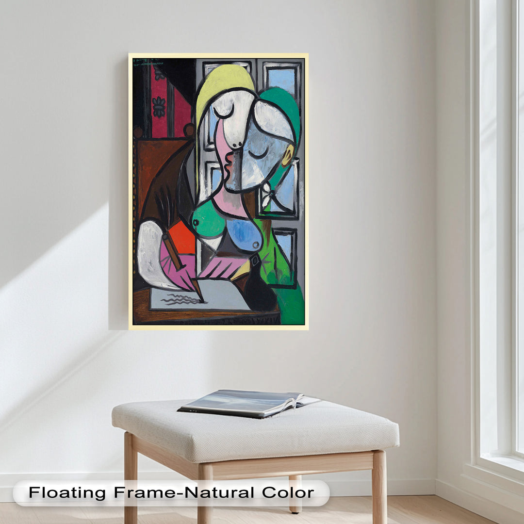 Dreaming Scribe – Woman Writing by the Window Picasso Oil Painting