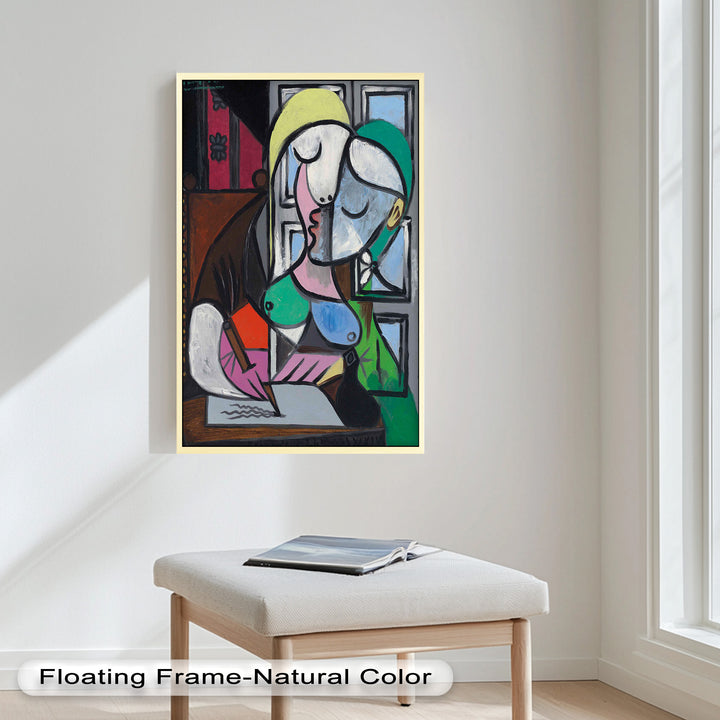 Dreaming Scribe – Woman Writing by the Window Picasso Oil Painting