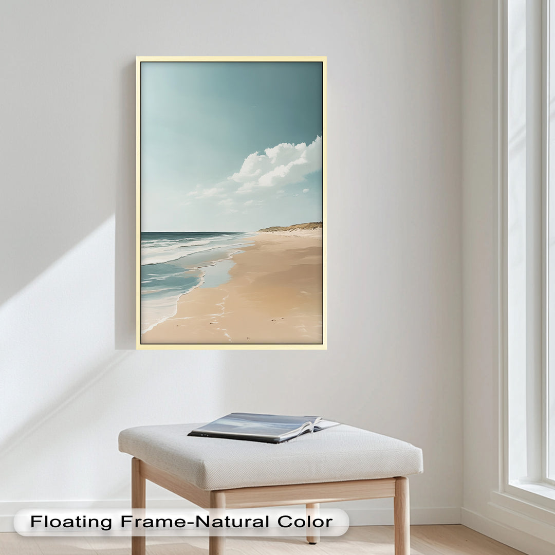 Endless Shoreline – Serene Seascape Oil Painting