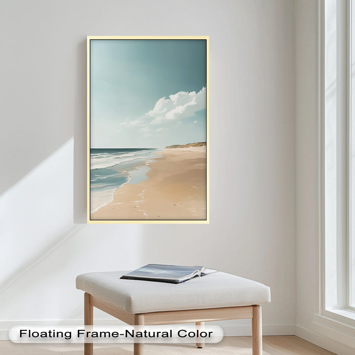 Endless Shoreline – Serene Seascape Oil Painting