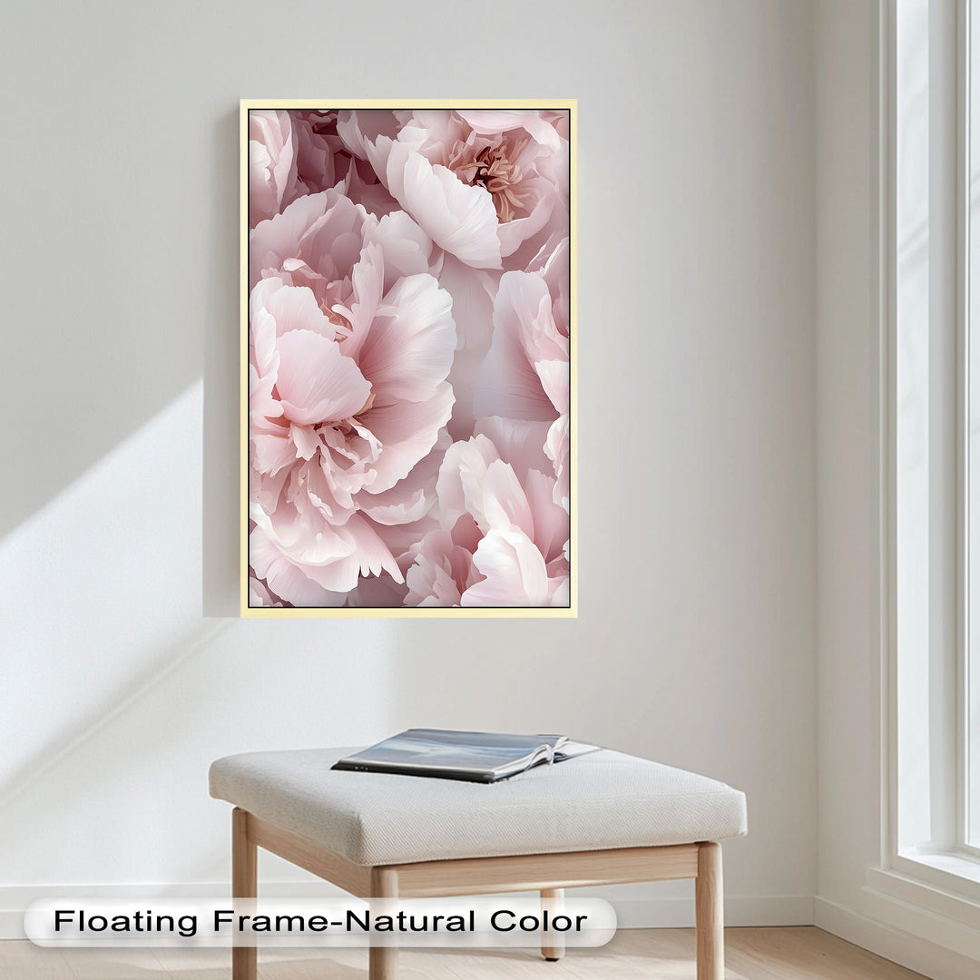 Blushing Petal Bloom – Soft Pink Peony Flower Oil Painting