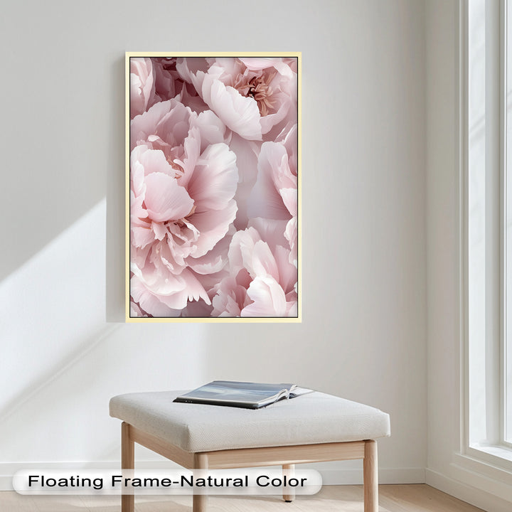 Blushing Petal Bloom – Soft Pink Peony Flower Oil Painting