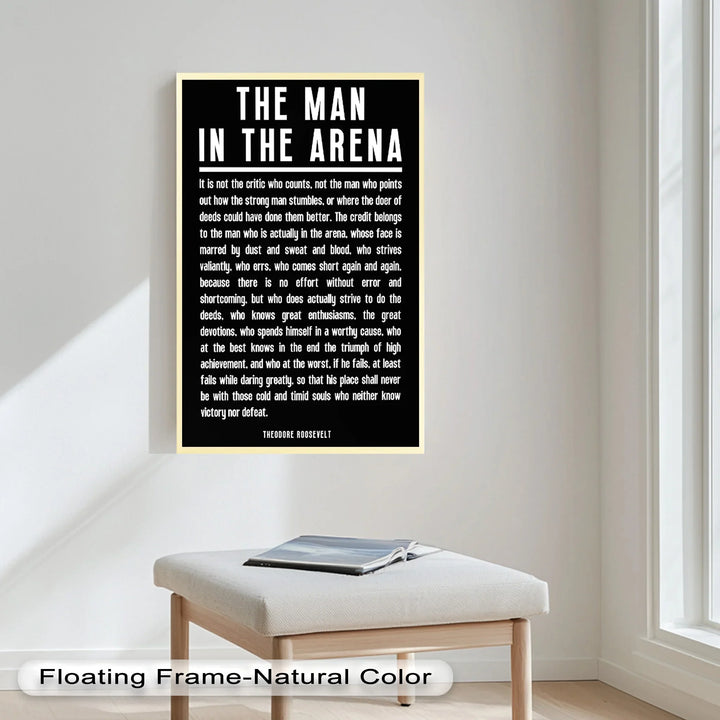 The Man in the Arena – Typography Oil Painting - MyPhotoStation
