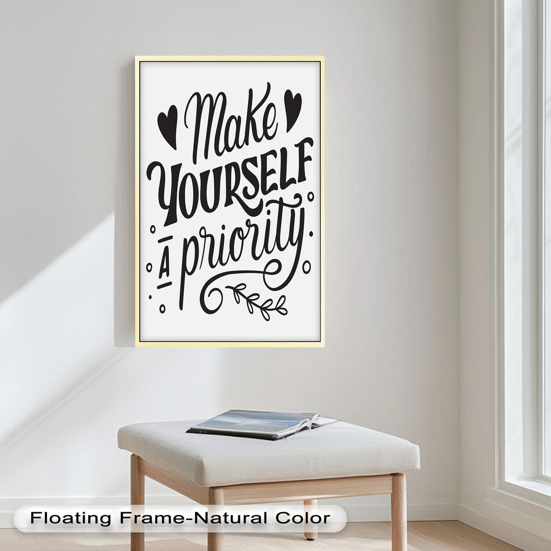 Make Yourself a Priority – Framed Oil Painting