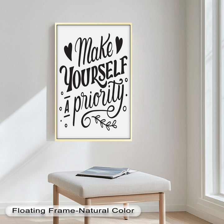 Make Yourself a Priority – Framed Oil Painting