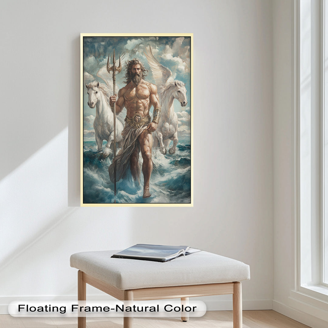 Lord of the Waves – Mythic Sea God Oil Painting