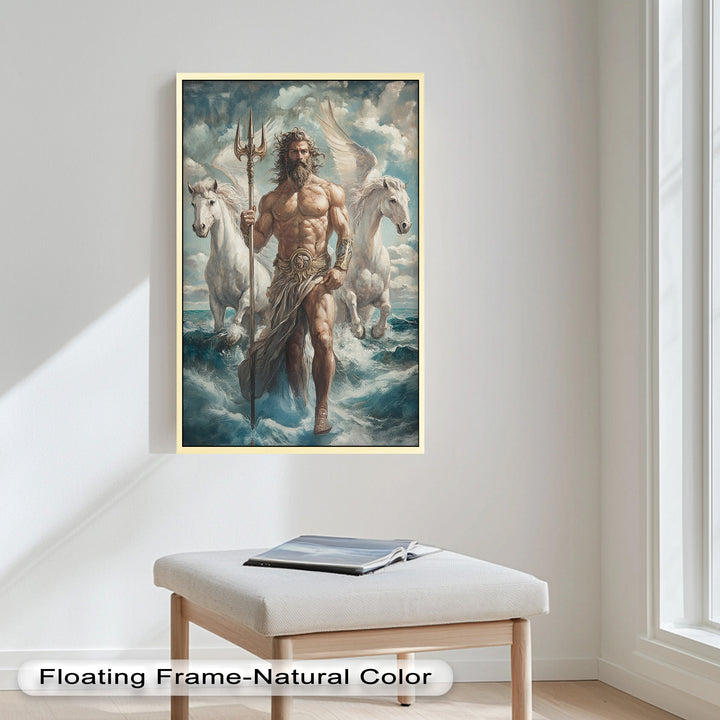 Lord of the Waves – Mythic Sea God Oil Painting