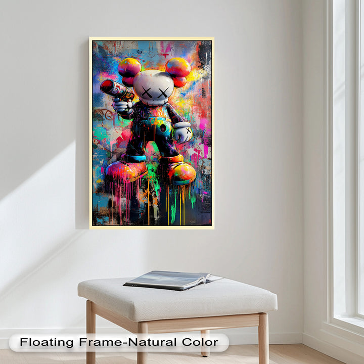 KAWS Street Blaster – Graffiti Pop Oil Painting