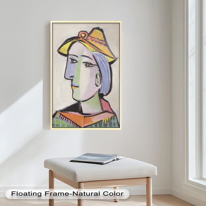 Tranquil Gaze – Picasso-Inspired Side Profile Oil Painting