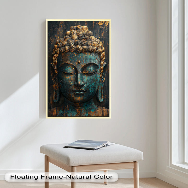 Buddha Portrait Wall Art – Religious Oil Painting