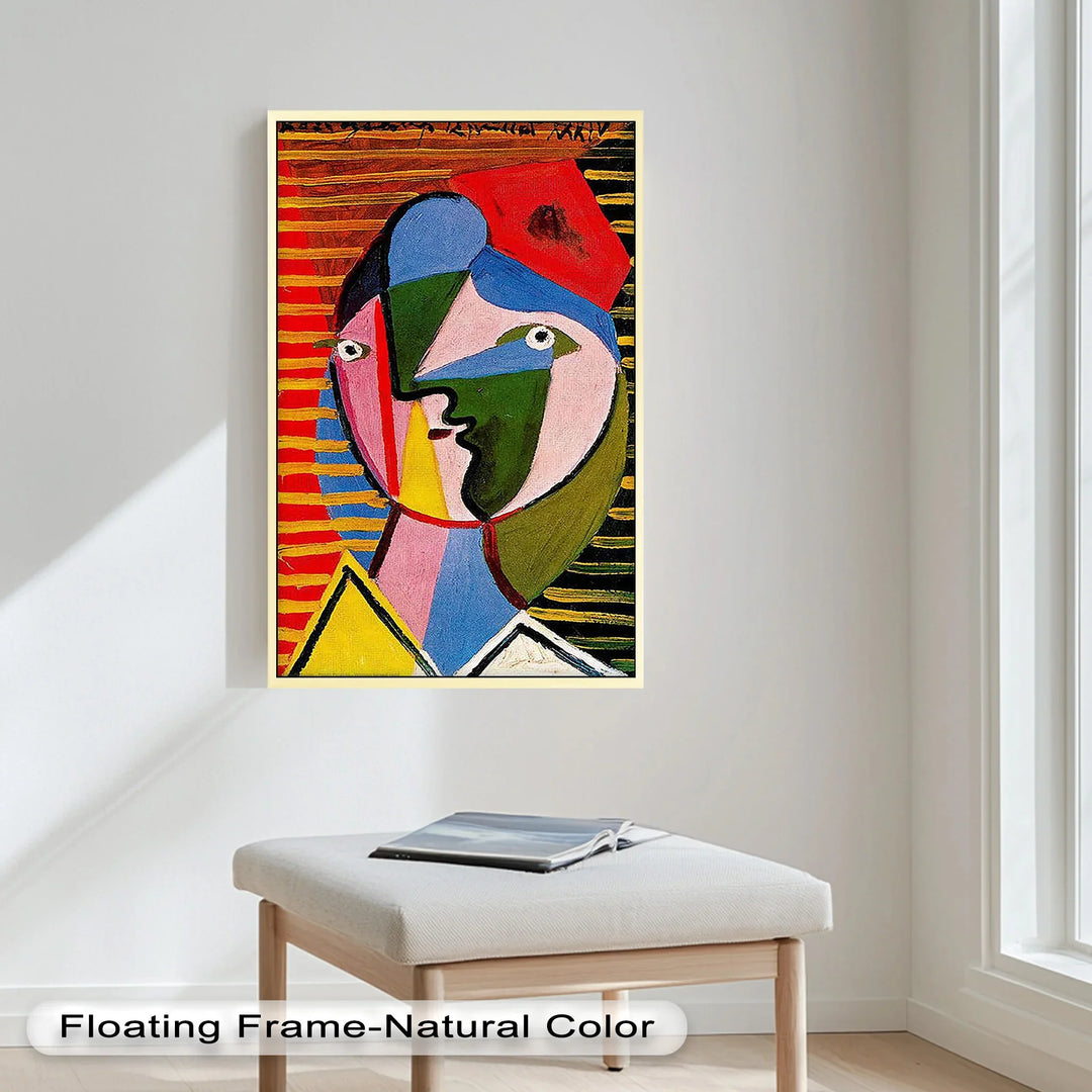 Split Gaze – Colorful Abstract Portrait Picasso Oil Painting - MyPhotoStation