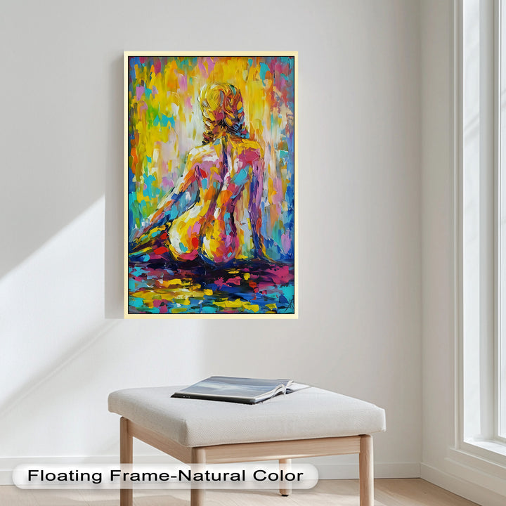 Radiant Reverie – Colorful Nude Impressionist Oil Painting