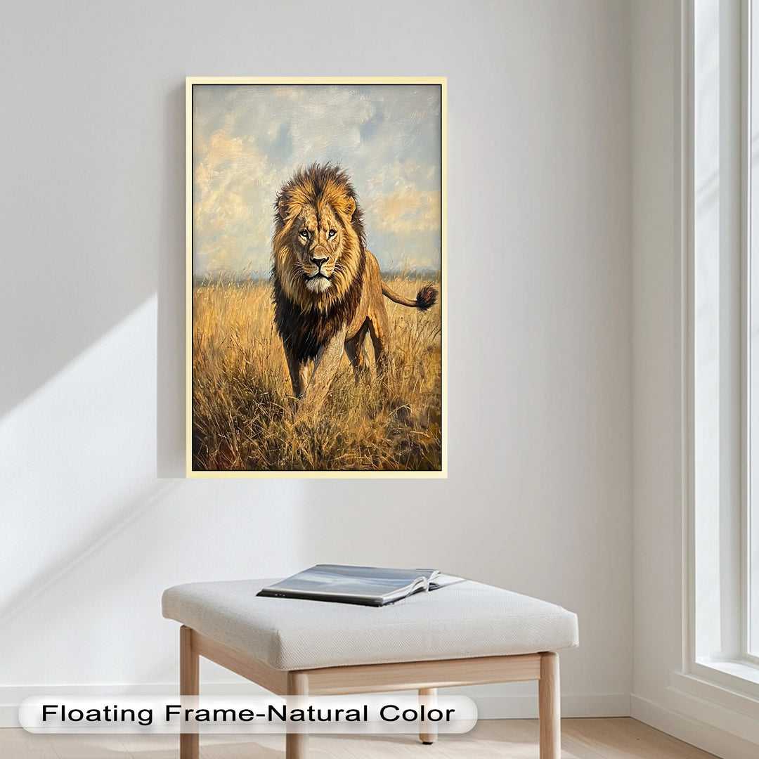 King of the Savannah – Animal Oil Painting
