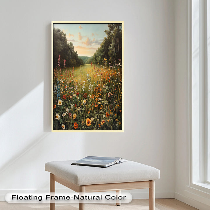 Whispers of Meadow Bloom – Colorful Wildflower Field Oil Painting