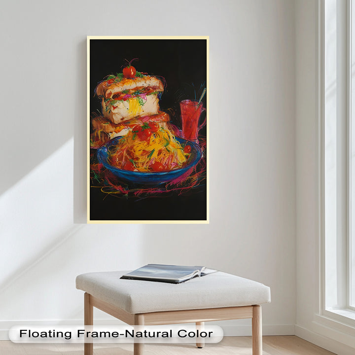 Gourmet-Sandwich und Pasta-Explosion - Food Painting
