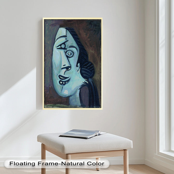 Twilight Reflections – Blue Cubist Woman Picasso Oil Painting