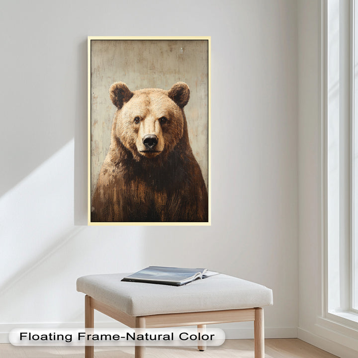 Brown Bear Portrait - Animal Oil Painting