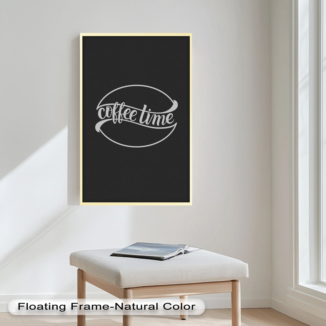 Modern Coffee Time Typography – Minimalist Oil Painting