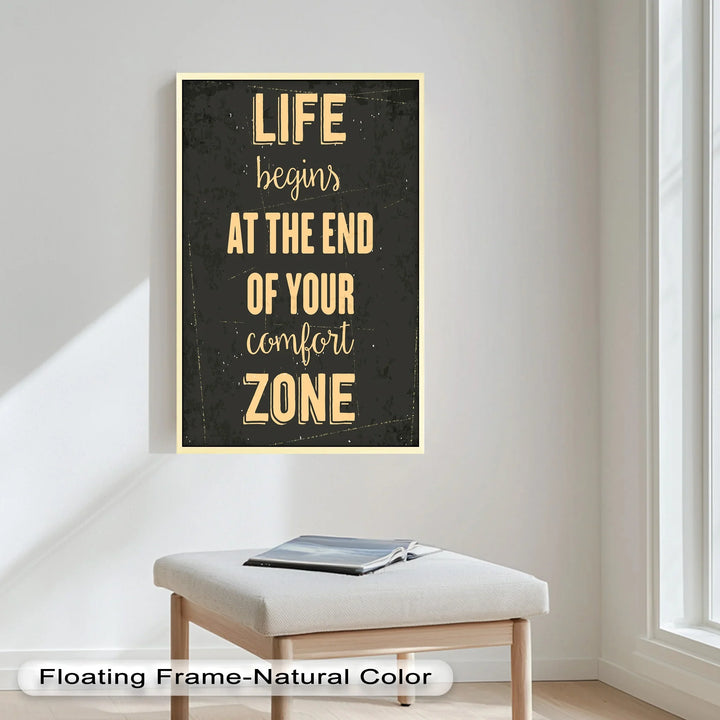 Life Begins at the End – Motivational Oil Painting - MyPhotoStation